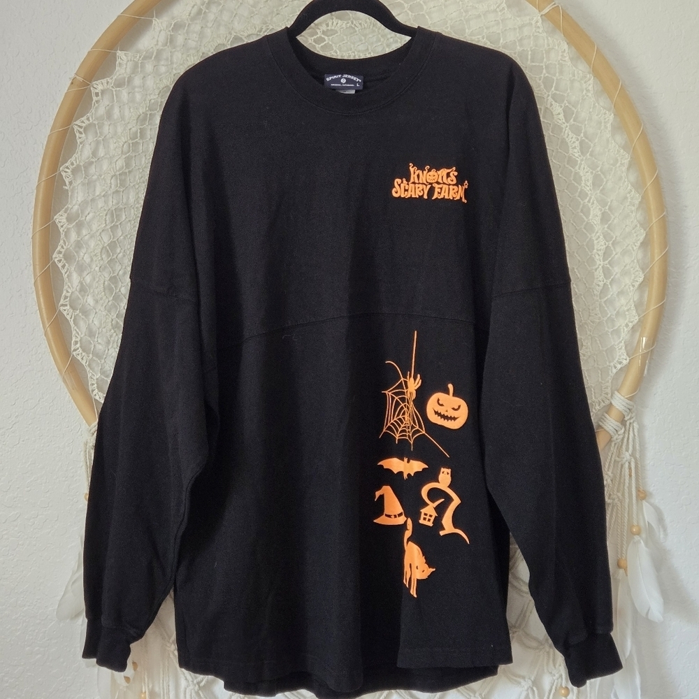 Knott's Scary Farm 50th Anniversary Spirit Jersey Halloween Graphic Long Sleeve - Picture 5 of 8